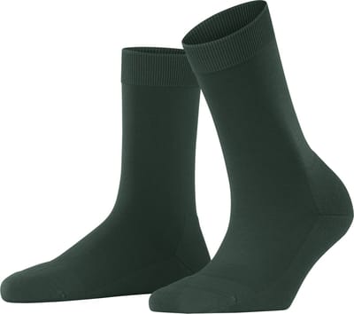 FALKE ClimaWool eenkleurig wol lyocell sokken dames groen - maat 37-38