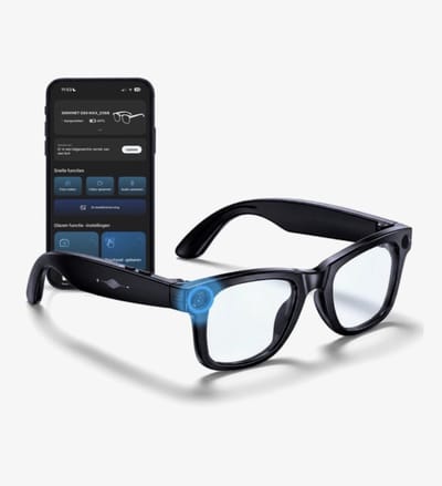 Slimme Bril met camera 8mp smart glasses met nl app vertaalfunctie muziek lichtgewicht 42g smart bril, bril camera
