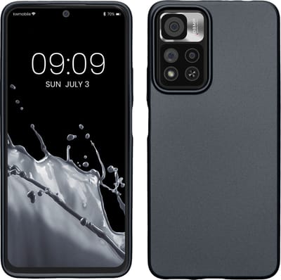 kwmobile telefoonhoesje geschikt voor Xiaomi Redmi Note 11 Pro+ 5G / Note 11 Pro Plus 5G - Hoesje voor smartphone - Back cover in metallic grijs