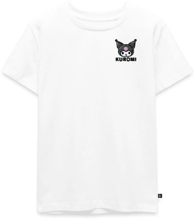 Kuromi Geborduurd Portret Premium T Shirt Kinderen