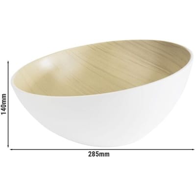 GGM Gastro (6 Stück) Schale - FRIDA - Melamin - 2,6 Liter - Ø 285mm - Weiß