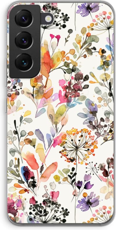Case Company® - Hoesje geschikt voor Samsung Galaxy S22 hoesje - Wilde grassen - Soft Cover Telefoonhoesje - Bescherming aan alle Kanten en Schermrand