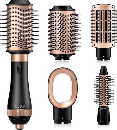 4-in-1 Ronde Borstelföhn/Föhnborstel: Droog, Stijl, Volume en Krul met deze Complete Haarstyler Set