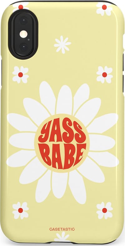 Casetastic Hoesje Geschikt voor Apple iPhone X/Xs - Stijlvolle Beschermende Duo-layer Case - Yass babe