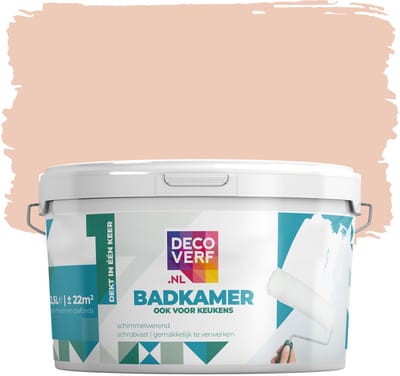 Decoverf badkamer verf zachtroze, 2.5L