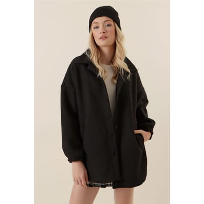 Gestructureerde Gabardine Overhemdjack