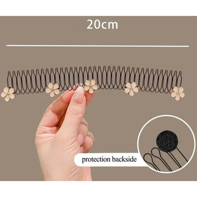 Mooie Bloem Gebroken Haar Organizer Meisjes Vrouwen Haarspeld Clip Onzichtbare Pony Vaste Insert Kam Tiara Hoofdband Accessoires