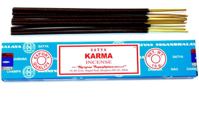 Satya Karma Wierookstokjes - 1 Doosje 15 Gram - Wierook Stokjes - Premium Wierook