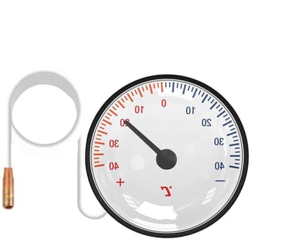 Kapillaire Thermometer - Koeling Meting - Temperatuur Controleren - Mechanisch Geen Batterij - 8.4 cm Lengte - Wit
