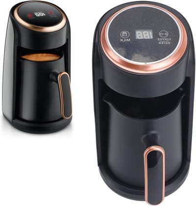 Automatische Koffiemaker van RVS voor Thuis en Kantoor, 300ml, Gemakkelijk in Gebruik en Levenslang Duurzaam, Perfect voor Turkse Koffie