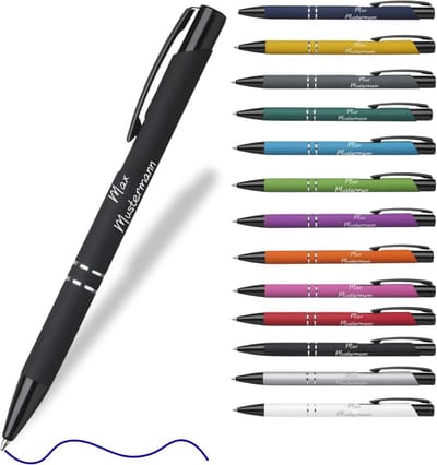 Gepersonaliseerde Balpen - Pen met naam - Cadeau geven - Met gravure - 1 Stück - Zwart
