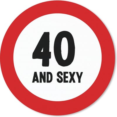 Muismat rond 20x20 cm - Mousepad Verjaardag - 40 Jaar - Minimalisme - Ronde muismatten