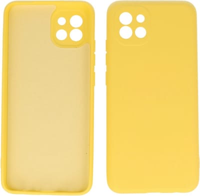 Hoesje Geschikt voor Samsung Galaxy A03 - Fashion Telefoonhoesje Backcover - Siliconen Hoesje - Geel