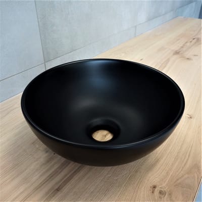 Brogali Design Alesa XL 33 cm Waskom – Mat Zwart
