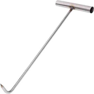 Putdekselhaak - Afvoerroosterlifter - Rioolonderhoud - T-vormige handgreep - 118 cm - Zwart