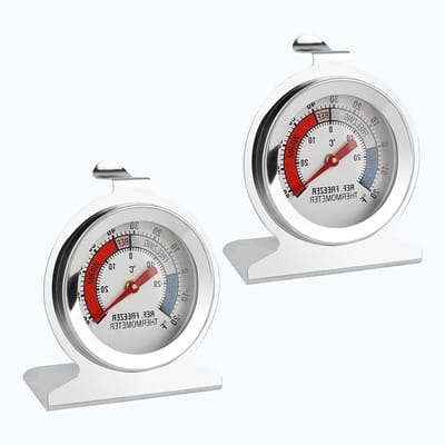 Analoge Koelkastthermometer van RVS voor Huishoudelijke en Commerciële Koelkasten, Eenvoudig Afleesbaar, Betrouwbare Temperatuurweergave