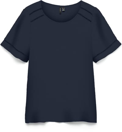 VERO MODA - VMMENNY LACE SS TOP WVN GA - Dames - Blouses