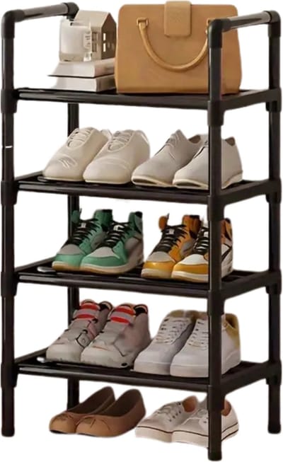 Livano Schoenenrek - Schoenenbank - Deur - Schoenen Opbergsysteem - Organizer - 4 Lagen Klein