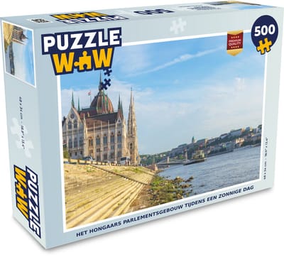 Puzzel Het Hongaars parlementsgebouw tijdens een zonnige dag - Legpuzzel - Puzzel 500 stukjes