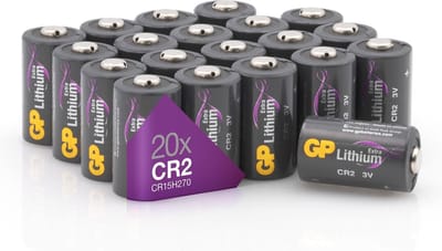 GP Extra Lithium CR2 batterij - 20 stuks batterijen CR2 3V (DLCR2, CR15H270, CR17355 ) voor Smart Home, outdoor applicaties, Golf-afstandsmeter enz.