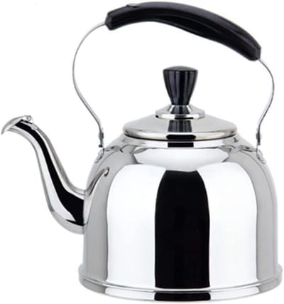 Waterketel RVS - Theepot Fluitketel - Water Koken - Anti-verbrandingsgreep - 4 Liter - Zilverkleurig