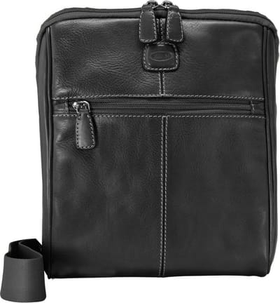 Bric's Life Pelle Leren Schoudertas 24 cm - Dames - black