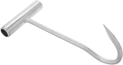 Putdekselhaak - Afvoerroosterhaak - Putdeksels Openen - Gegalvaniseerd IJzer - 31 cm Lengte - Zilver