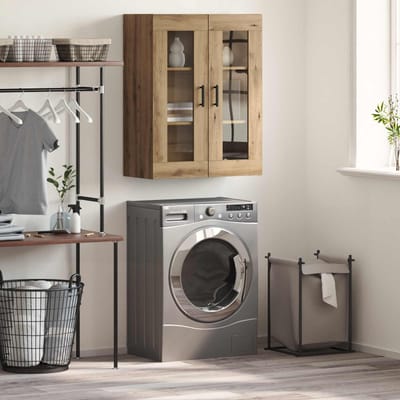 vidaXL - Dressoir - Artisan - Eiken - 69,5 - x - 34 - x - 90 - cm - Bewerkt - hout