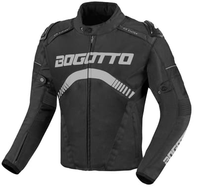 Bogotto Boomerang Waterdichte Zwart Grijs Textiele Motorjas - Jas