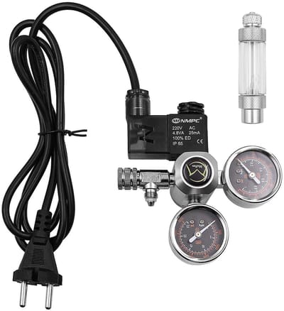 Dailygoody - CO2-regelaar - Dubbele Meter - Verbeter fotosynthese - Compact formaat - Bubbelteller - Voor aquariums - W21.8