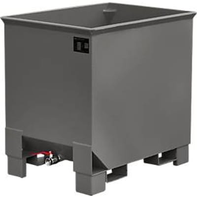 Container voor routetreinen type CS 30, 3-voudig stapelbaar, capaciteit 0,3 m³, tot 500 kg, muisgrijs RAL 7005