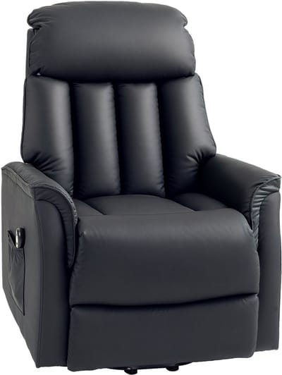 Sta op stoel elektrisch - Relaxfauteuil - Zetel - Stof - 1 persoons - Met armleuning - Zeer comfortabel - Elektrisch - Zwart