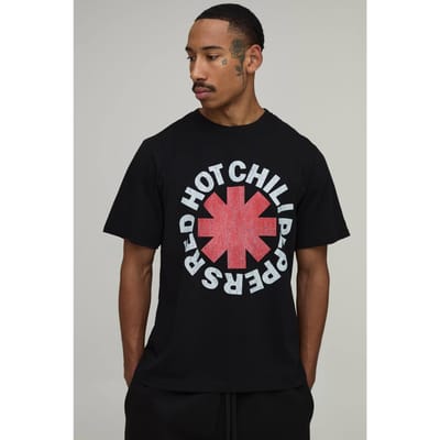 Oversized T-shirt Met Red Hot Chilli Peppers Licentie Print | Black | Size XL