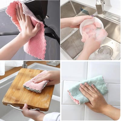 12 Stuks Super Absorberende Keukendoeken - Microvezel Theedoeken voor Huishoudelijk Gebruik