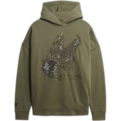 Superdry - Oversized hoodie met tattoo - Dames - Hoodies