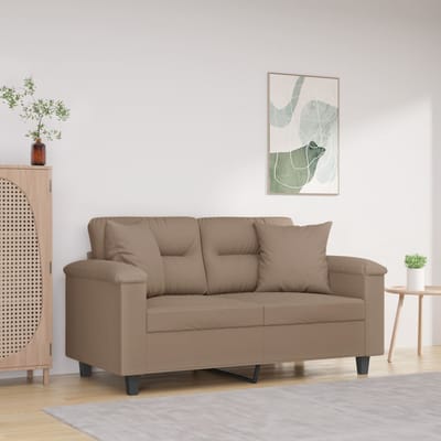 vidaXL - Sierkussens - 2 - st - 40x40 - cm - microvezelstof - taupe