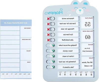 Planner Bord - Gedragskaart Kinderen - Taken Plannen - Herbruikbaar Ontwerp - 21.5 cm - Blauw
