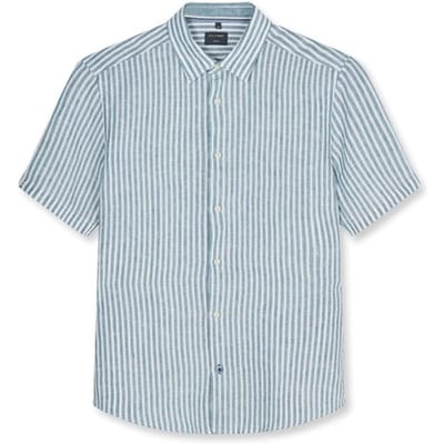 OLYMP Casual Overhemd, Regular Fit, Kent, Smaragdgroen