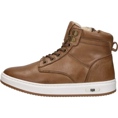 SUB55 Veterschoenen Hoog Veterschoenen Hoog - Cognac - Maat 34