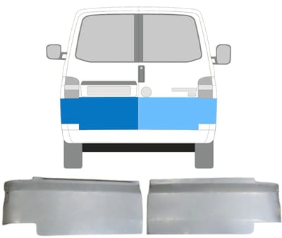 Reparatie plaatwerk achterste deuren voor Volkswagen Transporter T5 2003-2015