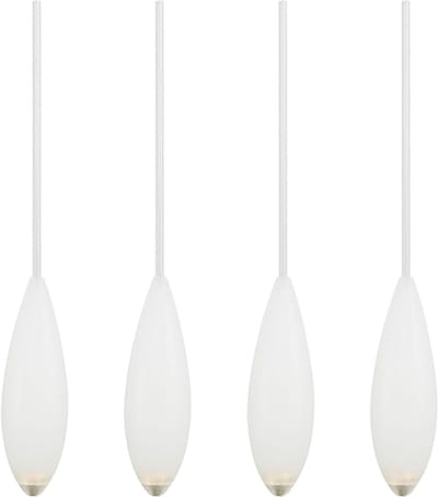 Vliegvissen Drijvers - Inline Floats - Lange Afstand Vissen - Langzaam Zinkend Ontwerp - 10g Gewicht - Wit