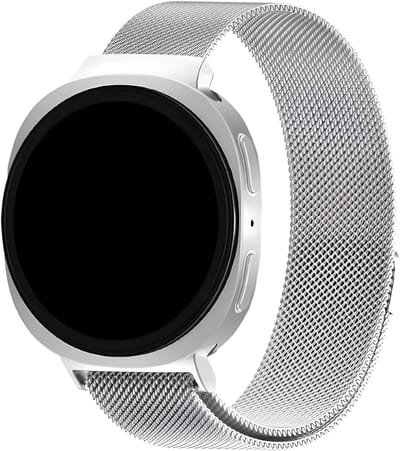 Innerlight® Milanese - Smartwatchbandje geschikt voor Samsung Galaxy Watch 8 - Zilver - Milanees Smartwatchbandje met magneetsluiting - Smartwatchband geschikt voor Samsung Galaxy Watch 8 44mm / Samsung Galaxy Watch 8 46mm / Classic