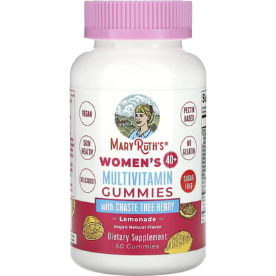 MaryRuth's, gummies multivitamines pour femmes de plus de 40 ans, contenant de la baie de marron, saveur citronnade, 60 gummies
