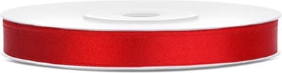 3 rollen satijn lint rood 6 mm x 25 m - lint - satijn - hobby - diy - naaien - rood