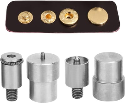 4-delige vervangingsset voor drukknopstempels van zilver roestvrij staal voor 831 modellen