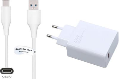 OneOne snellader + 1,0m sterke USB C kabel. 67W Quick Charge lader. Oplader adapter past op Xiaomi Mi 4c, 5, 5c, 5s, 5X, 6, 6X, Mi 8, 8X, 9, 9T, 10_S_T, 10i, 11, 11i, 11X, A1_2_3, Max 2_3, Mix 1_2_2s_3, Note 1_2_3_10, Mi CC9, (Plus_Pro_Lite_SE_Ultra)