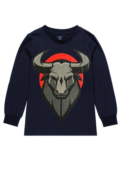 Angry Bull Longsleeve | NAVY - NAVY / 6