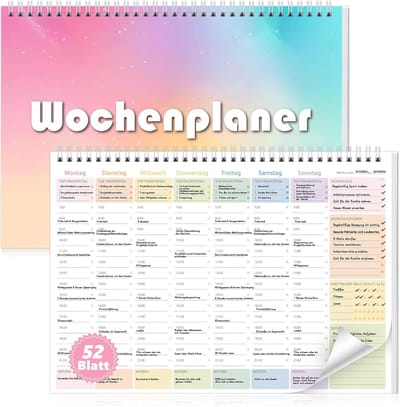 Solidchoice - Ongeadresseerde Weekplanner A4 met 52 Bladen, Spiralgebonden