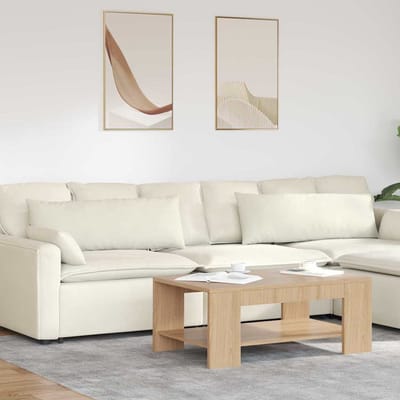 vidaXL - Zitkussens - 2 - pcs - Crème - 120 - x - 40 - cm - Corduroy - stof