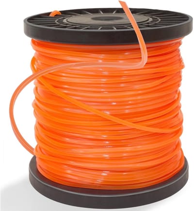 GELLDG Grasmaaifaden - Trimmerdraad 2,4mmx100m - Vierkante Nylon Snijdraad - Hoge Weerstand tegen Breuk en Slijtage - Geschikt voor Elektrische en Benzine Rasentrimmers - Duurzaam Kunststof Maaigaren in Rol - Precies Aanpasbaar naar Gewenste Lengte